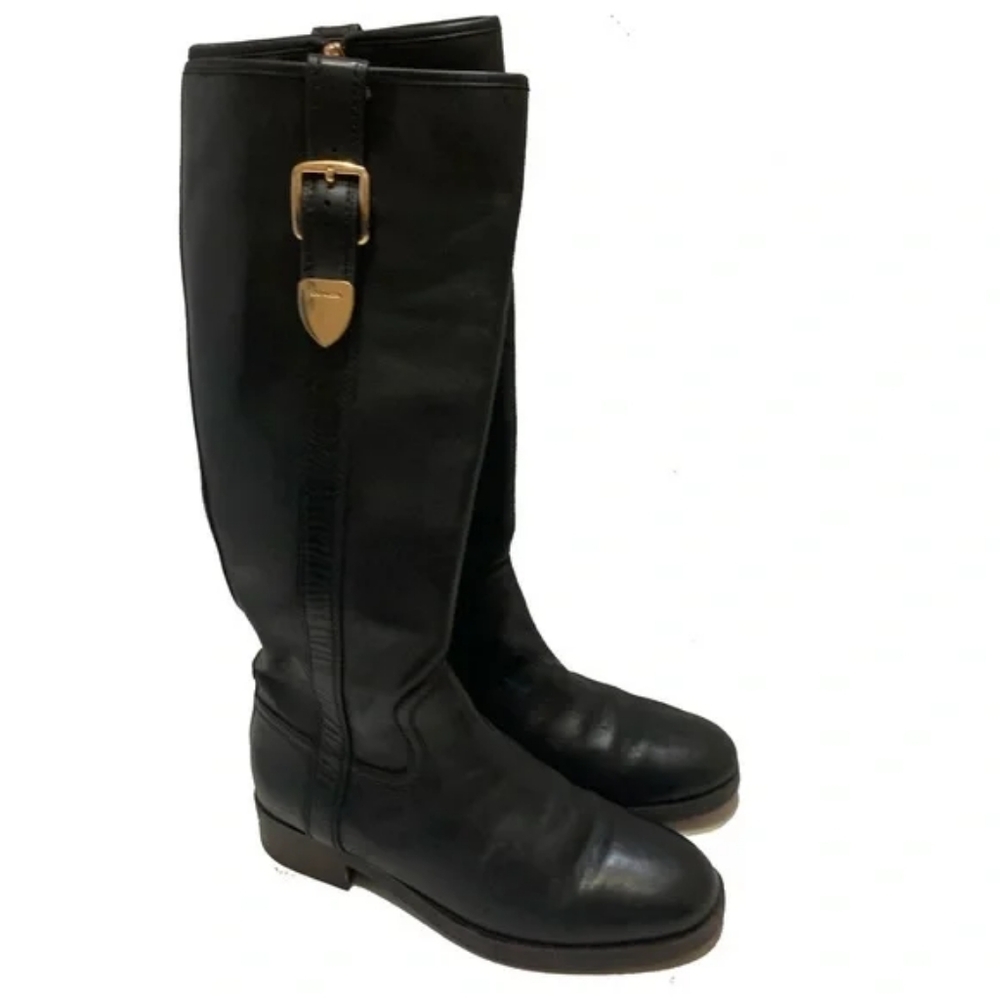 Coach Easton Leather Semi Matte Calf Leather Boots